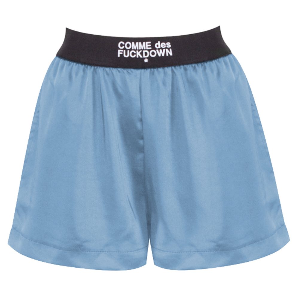 Blå polyestershorts