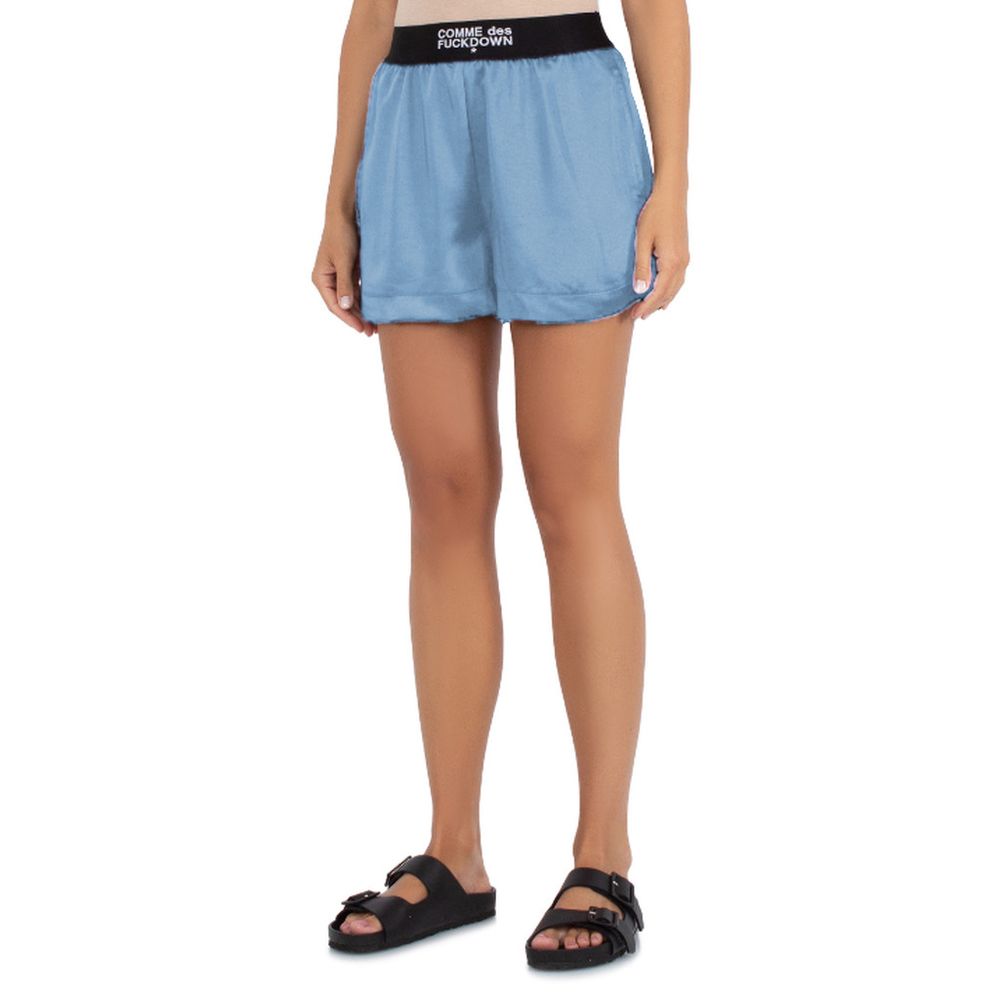 Blå polyestershorts
