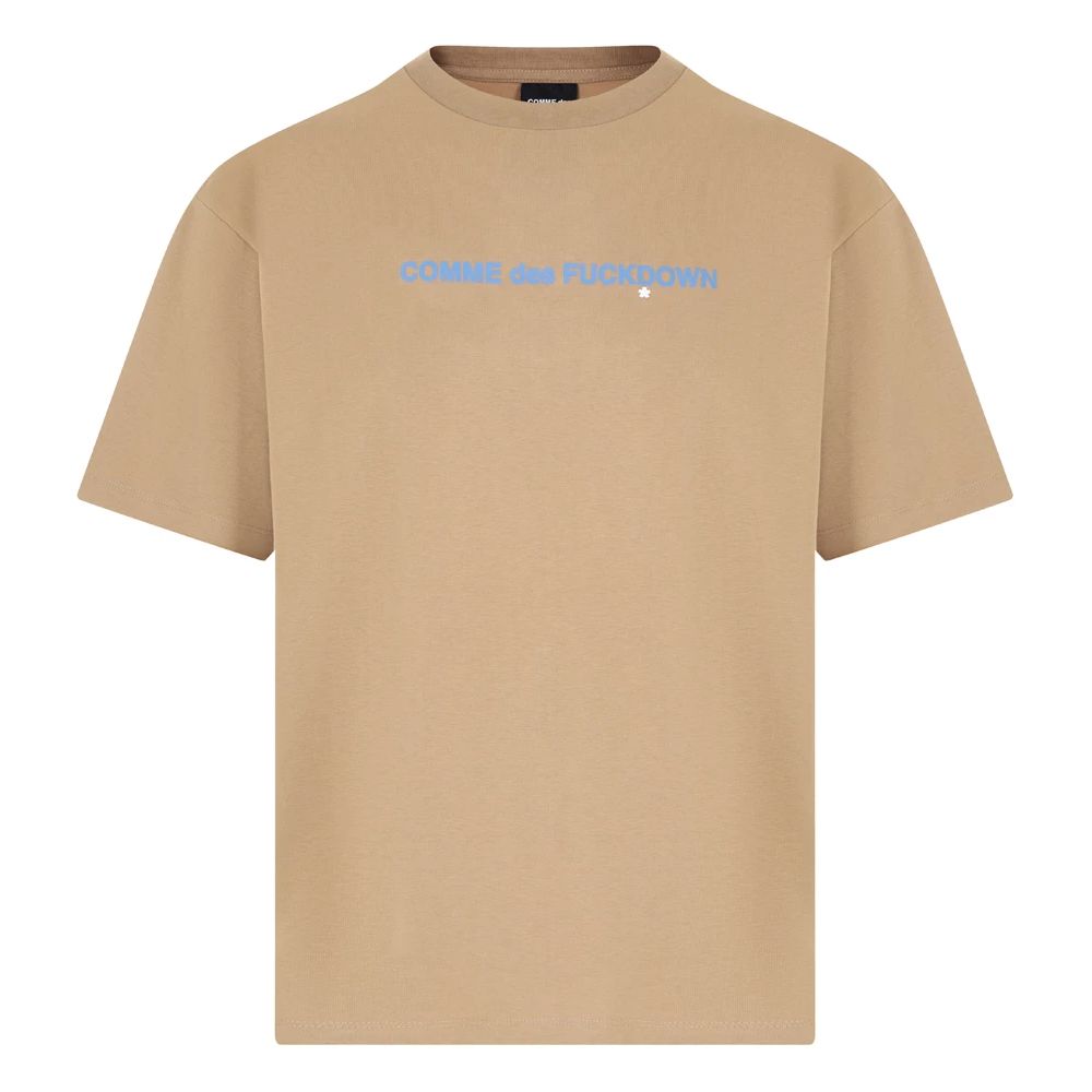 Brun bomulls-T-shirt