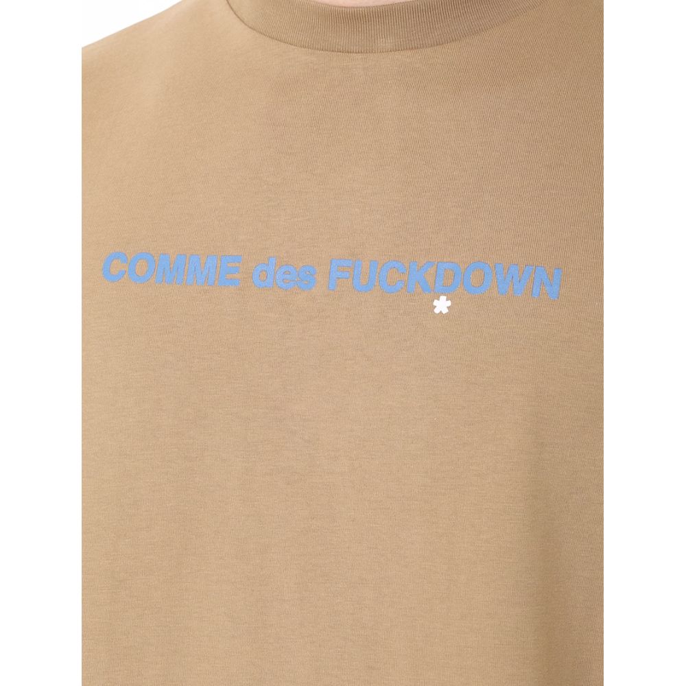 Brun bomulls-T-shirt