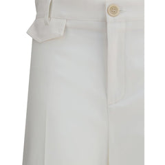 Chloé White Cotton Flared Pants