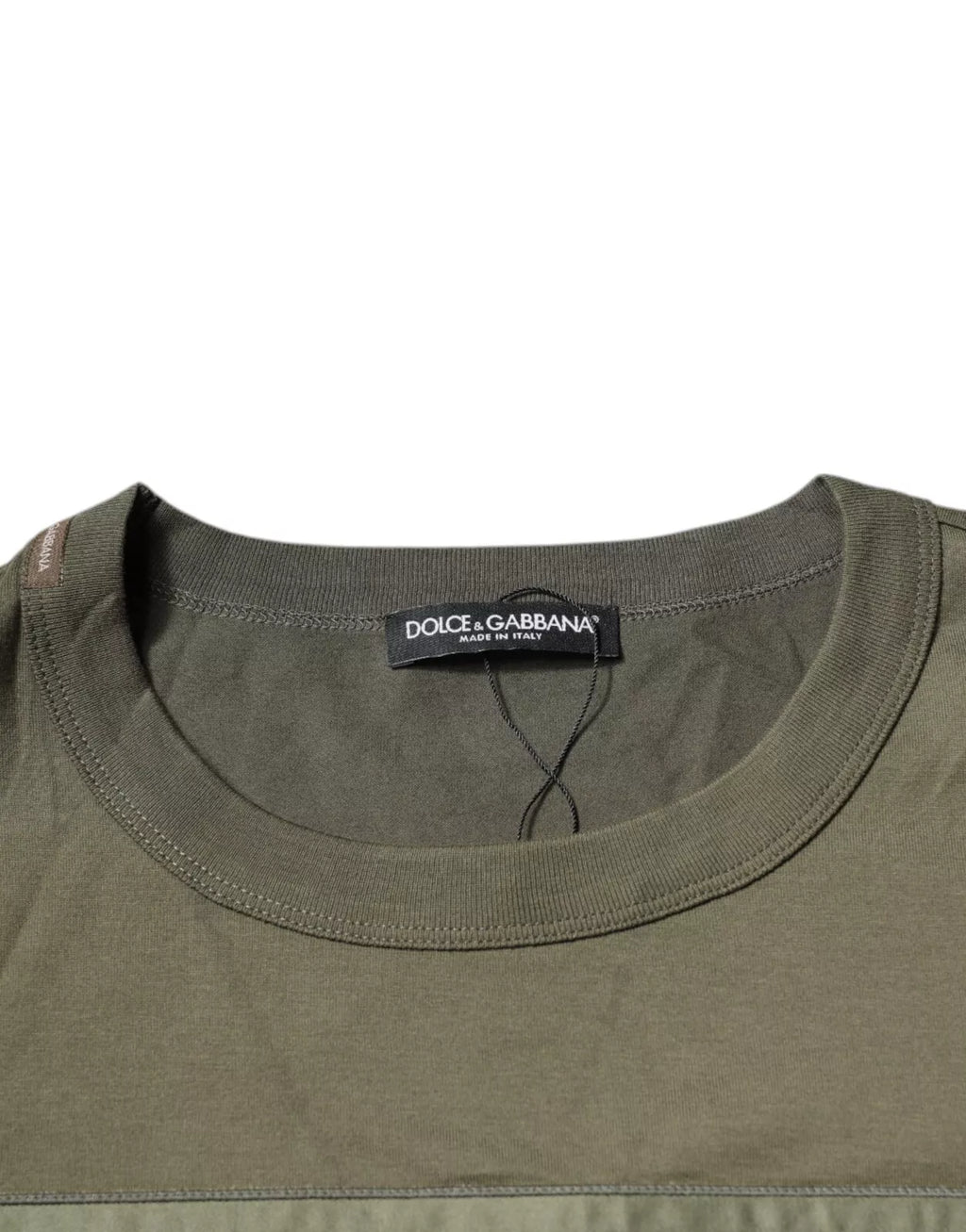 Armégrön DG Love bomulls-t-shirt med rund hals