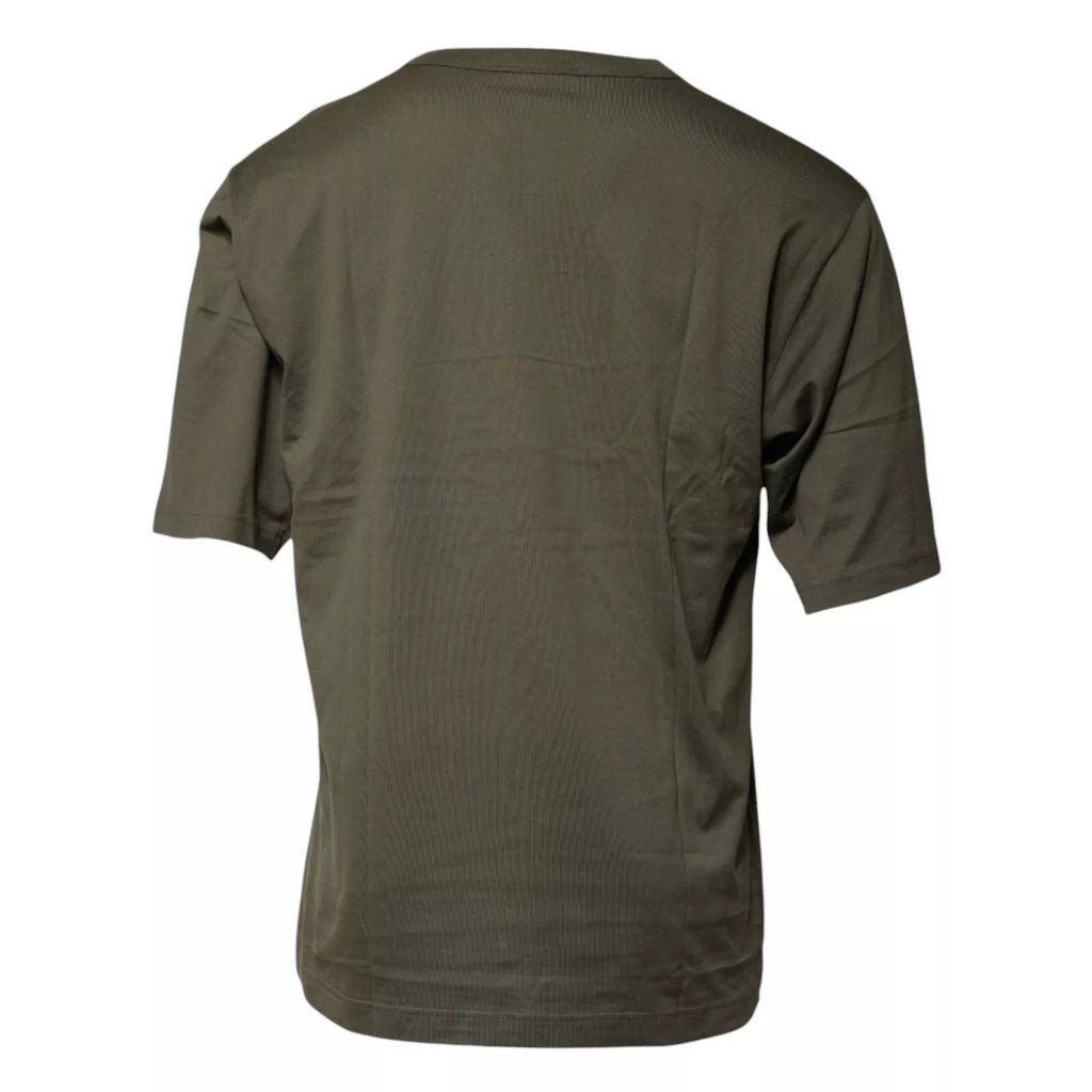 Armégrön DG Love bomulls-t-shirt med rund hals