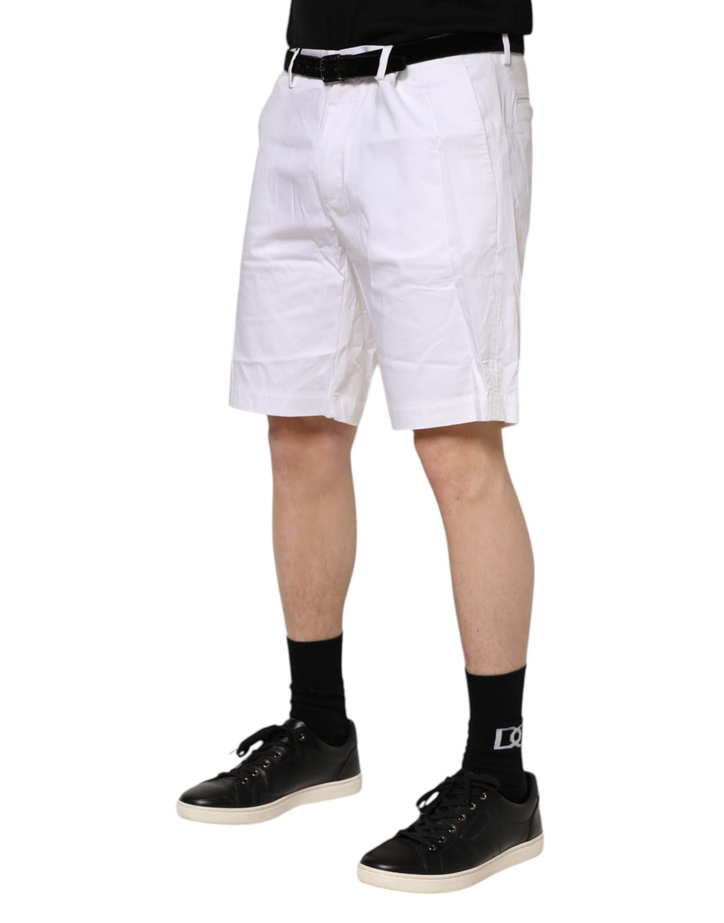 Vita chinos i bomull med stretch och casual-shorts