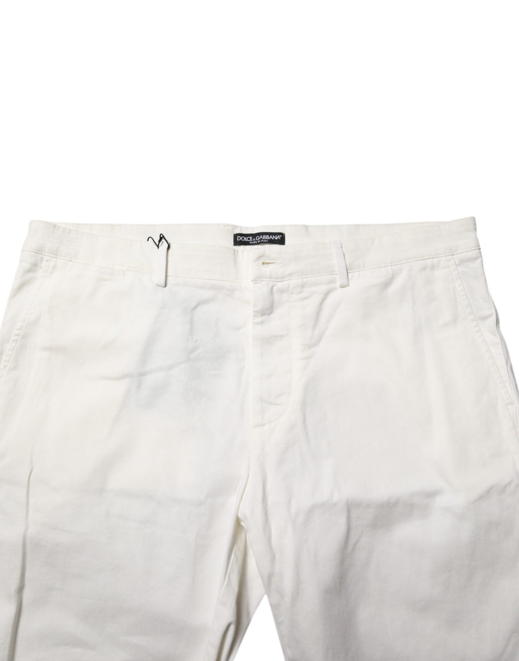 Vita chinos i bomull och stretch, herrshorts i casual-modell