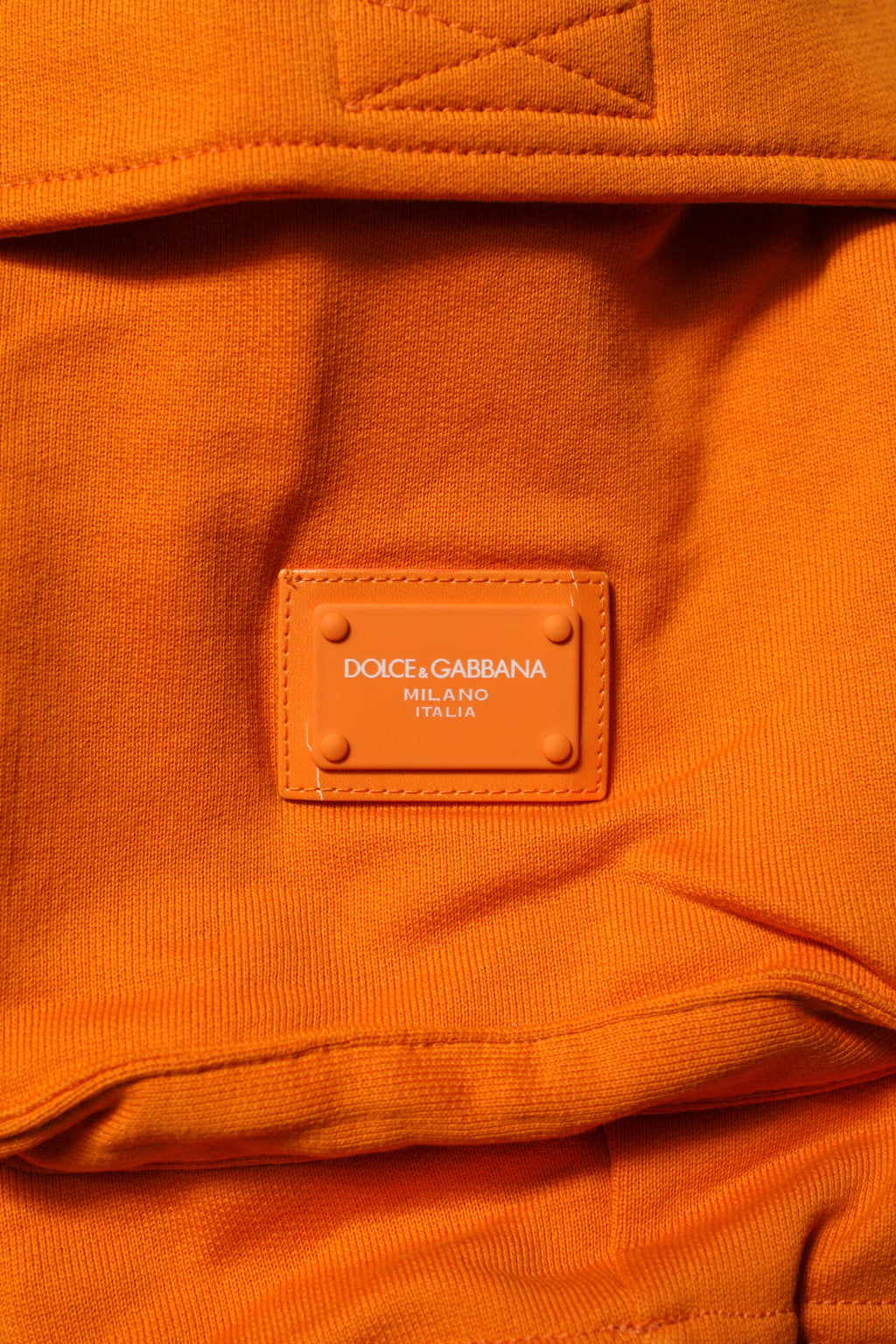 Orange bomullsbermudashorts för män
