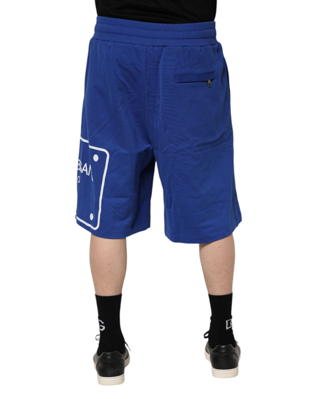 Blåa Bermuda-shorts med logotyp och bomull