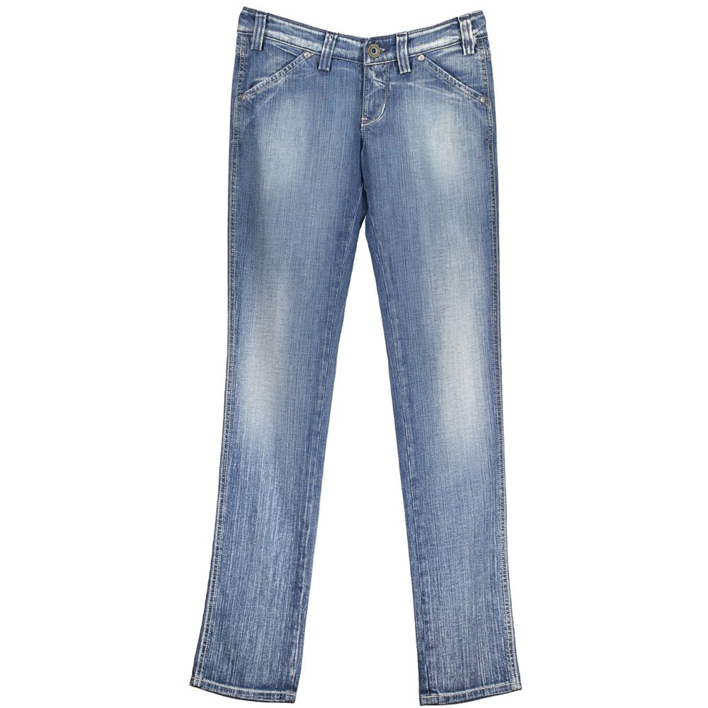 Blå bomullsjeans och byxor