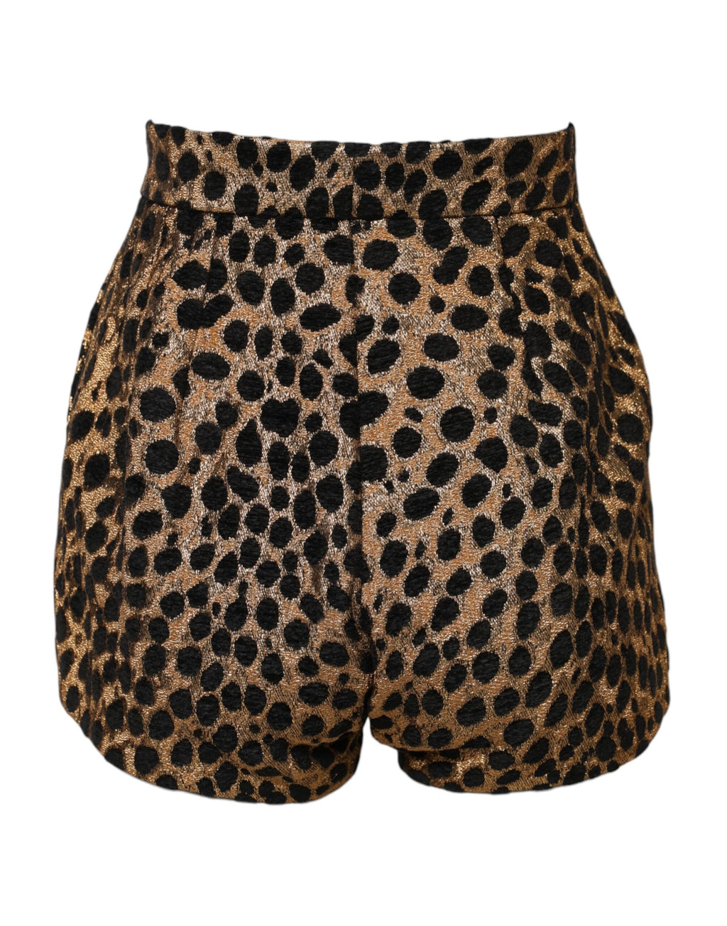 Brune leopard shorts med høy midje
