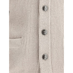 Brunello Cucinelli Beige Cotton Cardigan