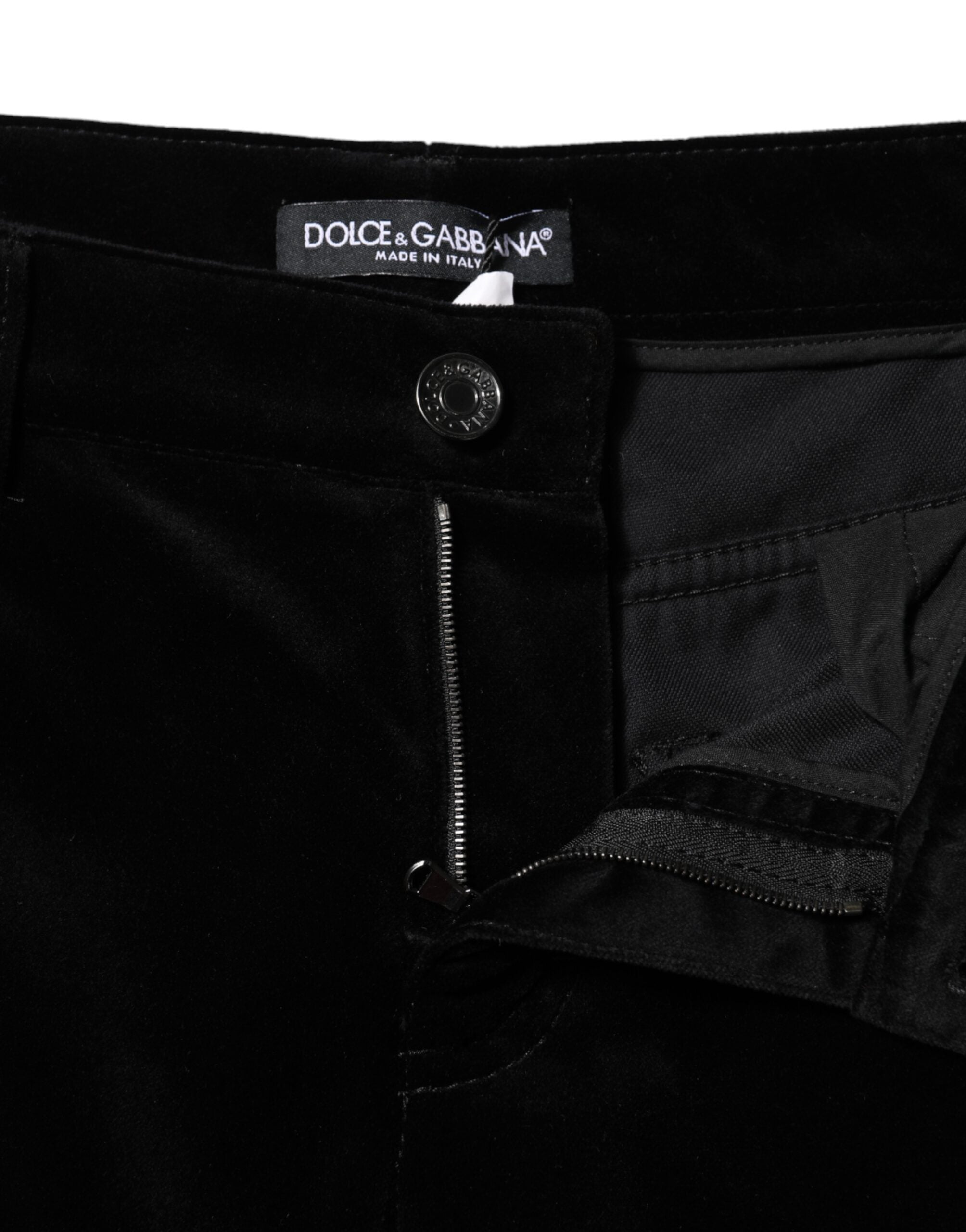 Svarta bomulls skinny capri cropped denimjeans