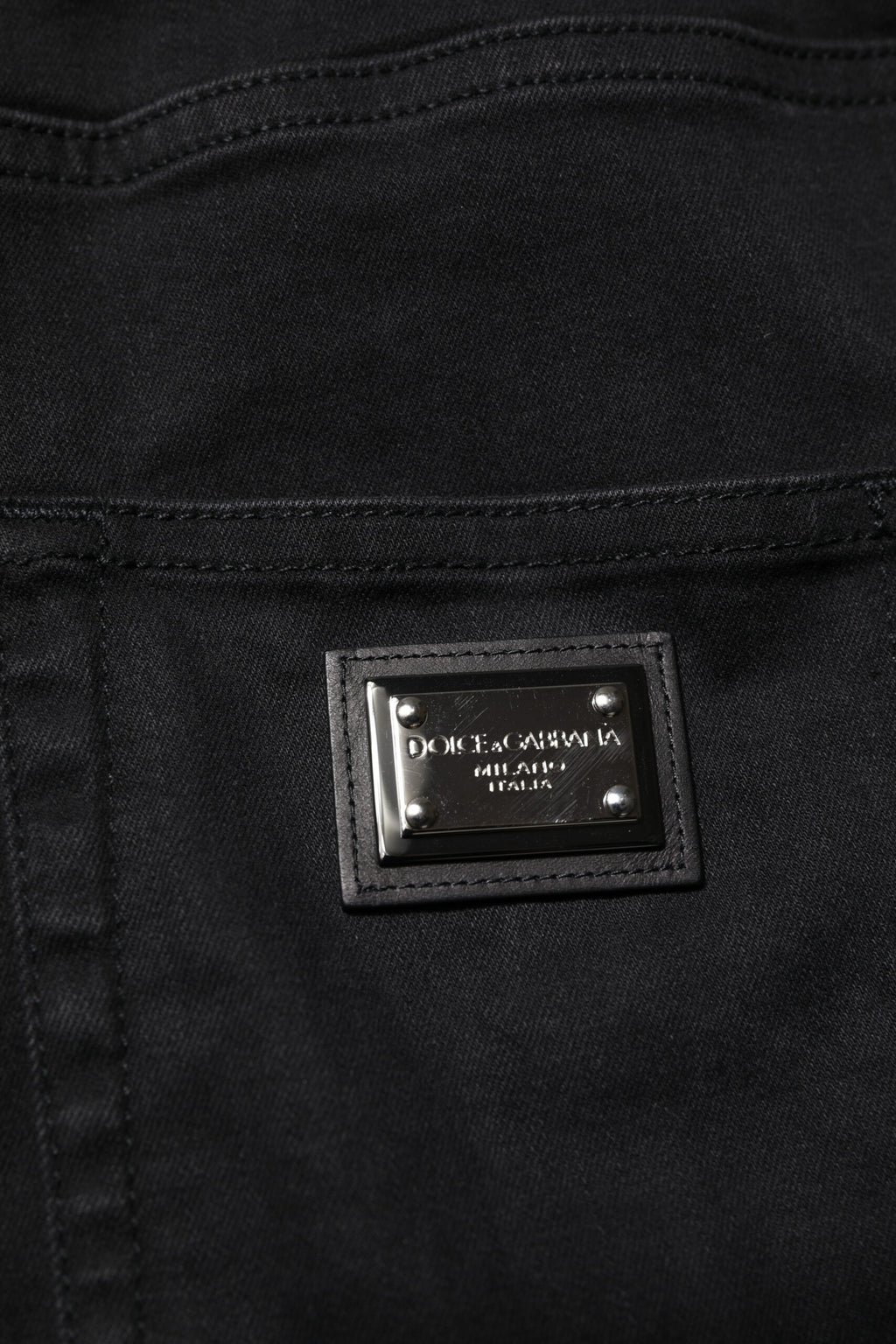 Svarta skinny jeans med hög midja i bomull 