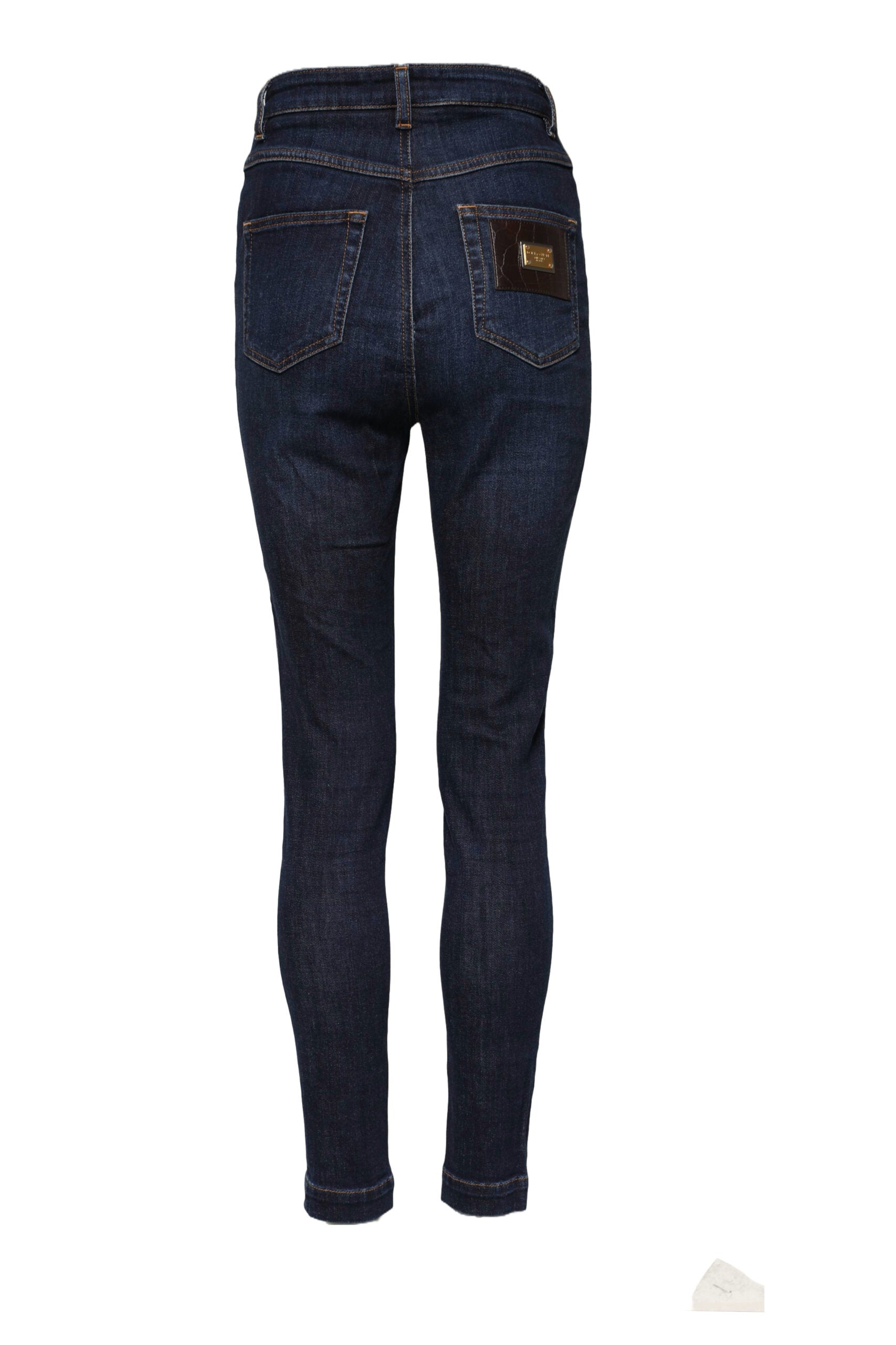 Blå GRACE skinny jeans med hög midja