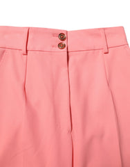 Dolce & Gabbana Pink High Waist Tapered Dress Pants