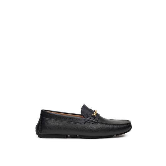 Bally svart lädermockasin