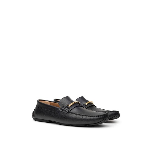 Bally svart lädermockasin