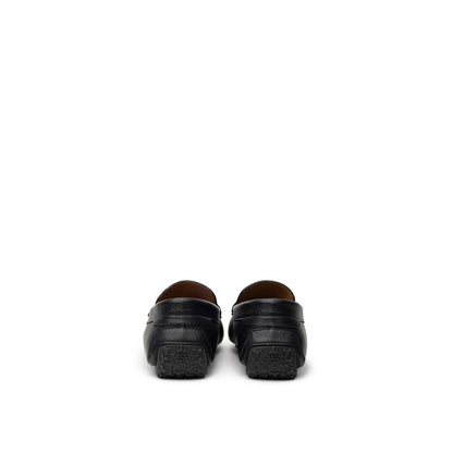 Bally svart lädermockasin