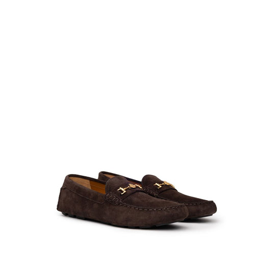 Bally brun lädermockasin