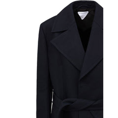 Bottega Veneta Blue Cotton Trench Coat