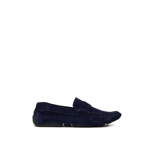Bally Blå Lädermockasin