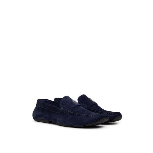 Bally Blå Lädermockasin