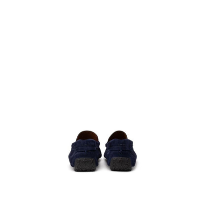Bally Blå Lädermockasin