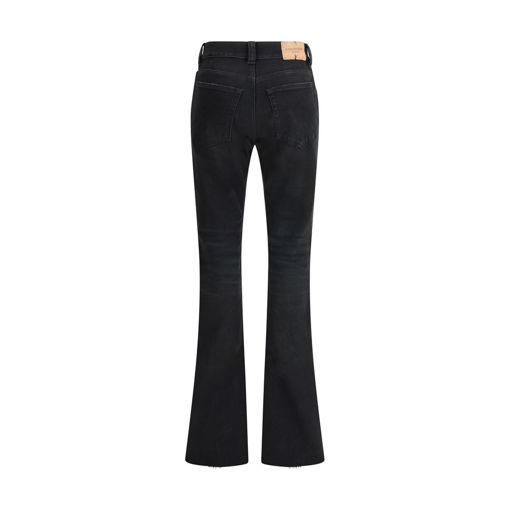 Slimmade bootcut-jeans