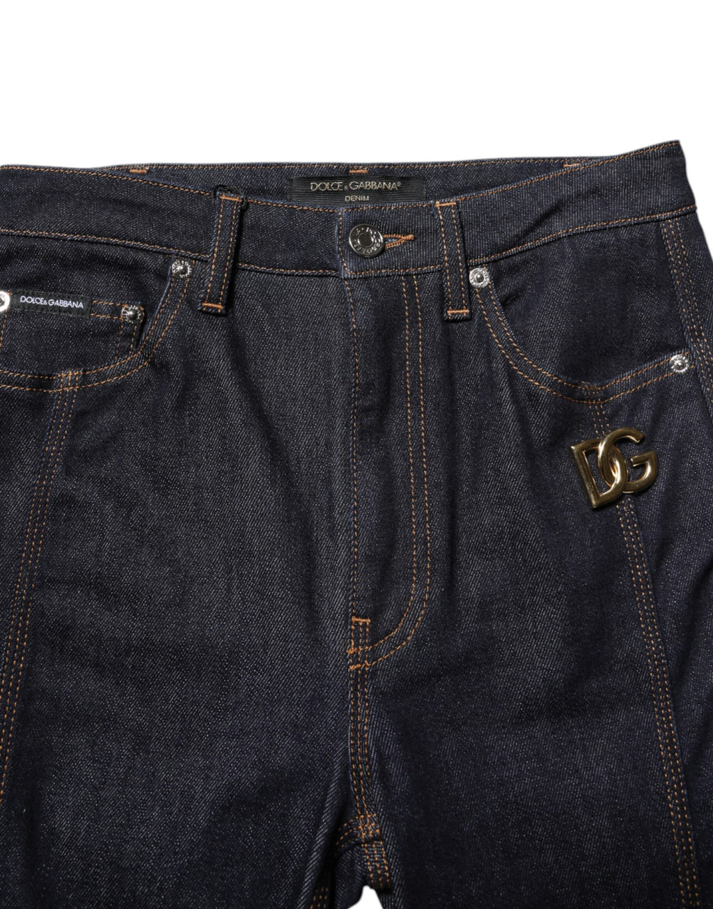 Svarta bomullsjeans med medelhög midja och bootcut-mönster 