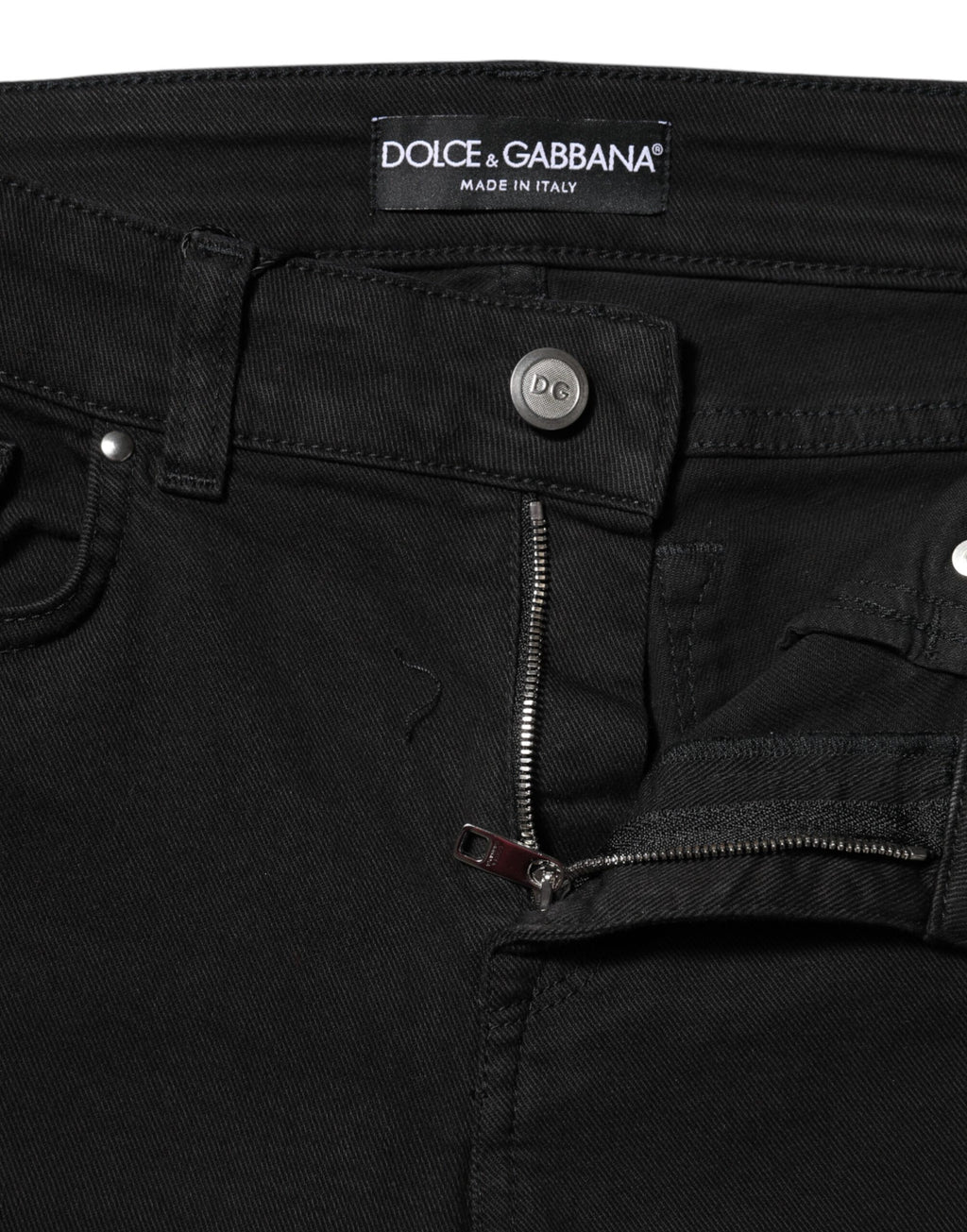 Svarta skinny jeans med mellanhög midja och logotyp i bomull 