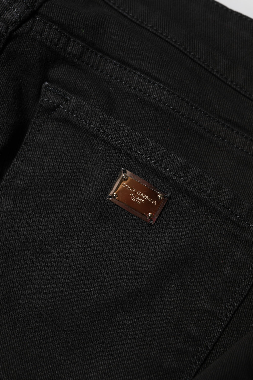 Svarta skinny jeans med mellanhög midja i bomull med logotyp 