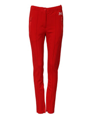 Dolce & Gabbana Red Mid Waist Slim Fit Pants