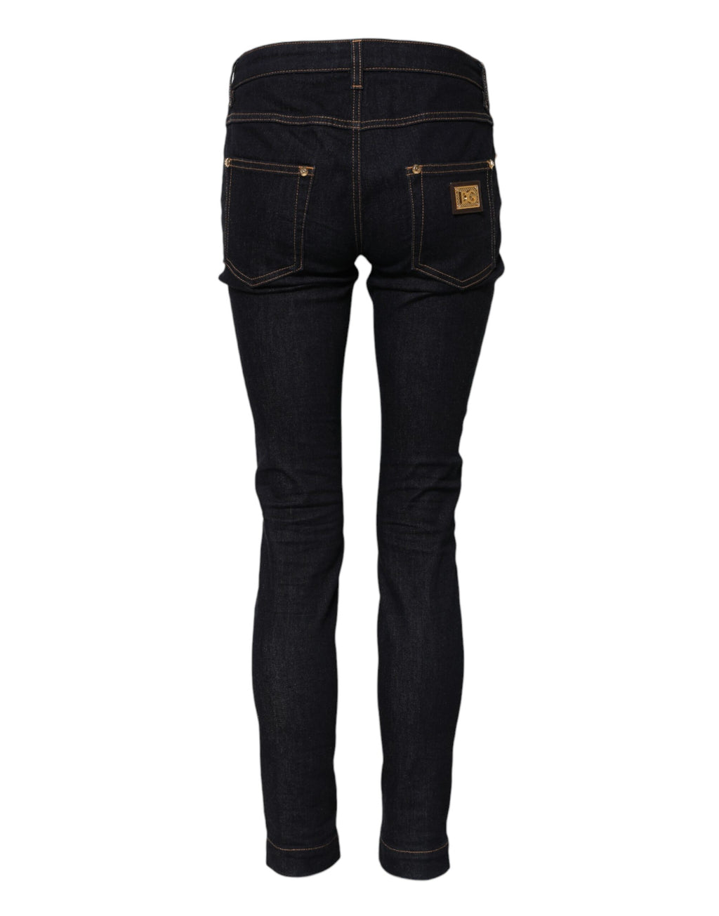 Blå bomulls-pretty lågmidjade skinny jeans 