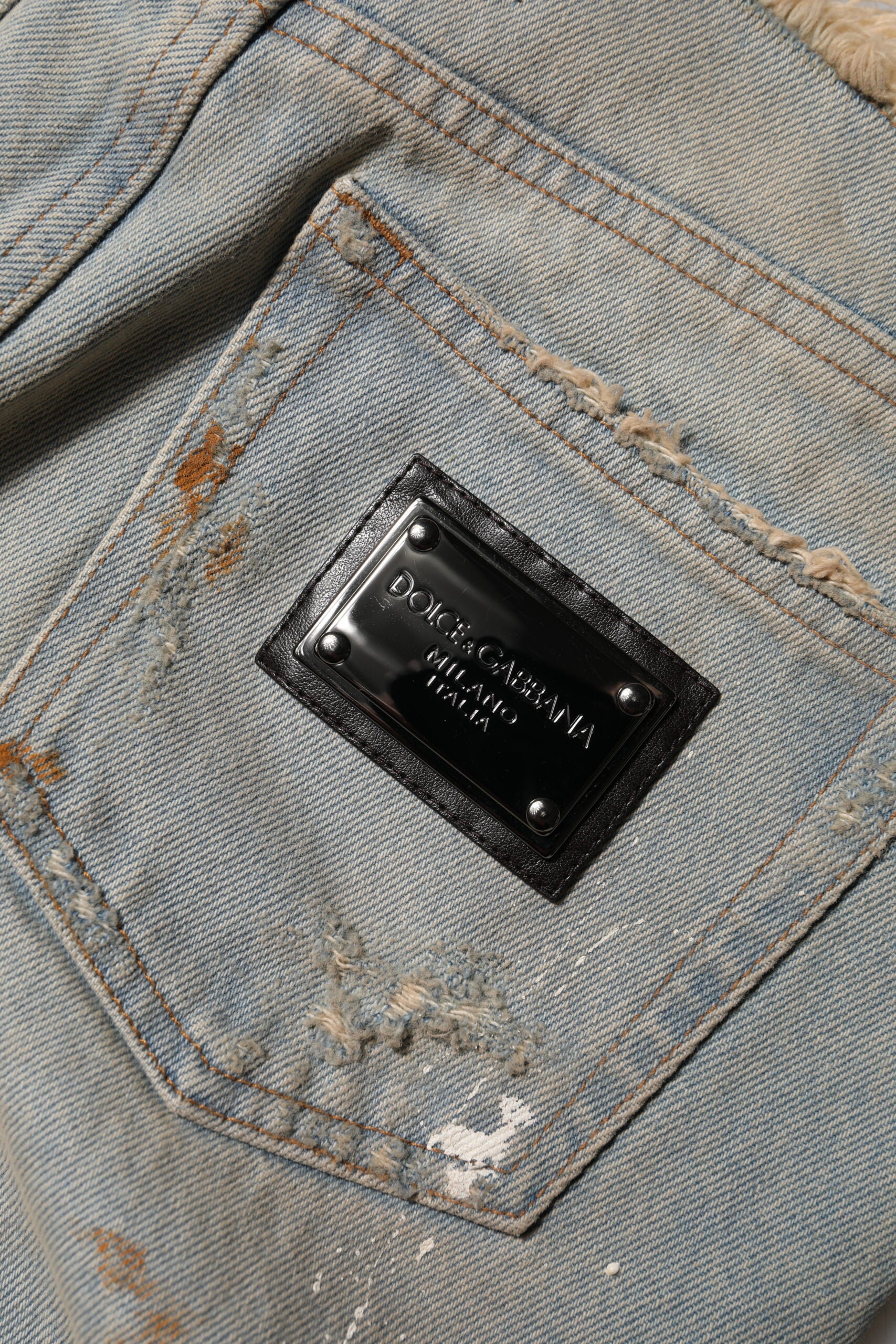 Ljusblå skinny jeans med hög midja 