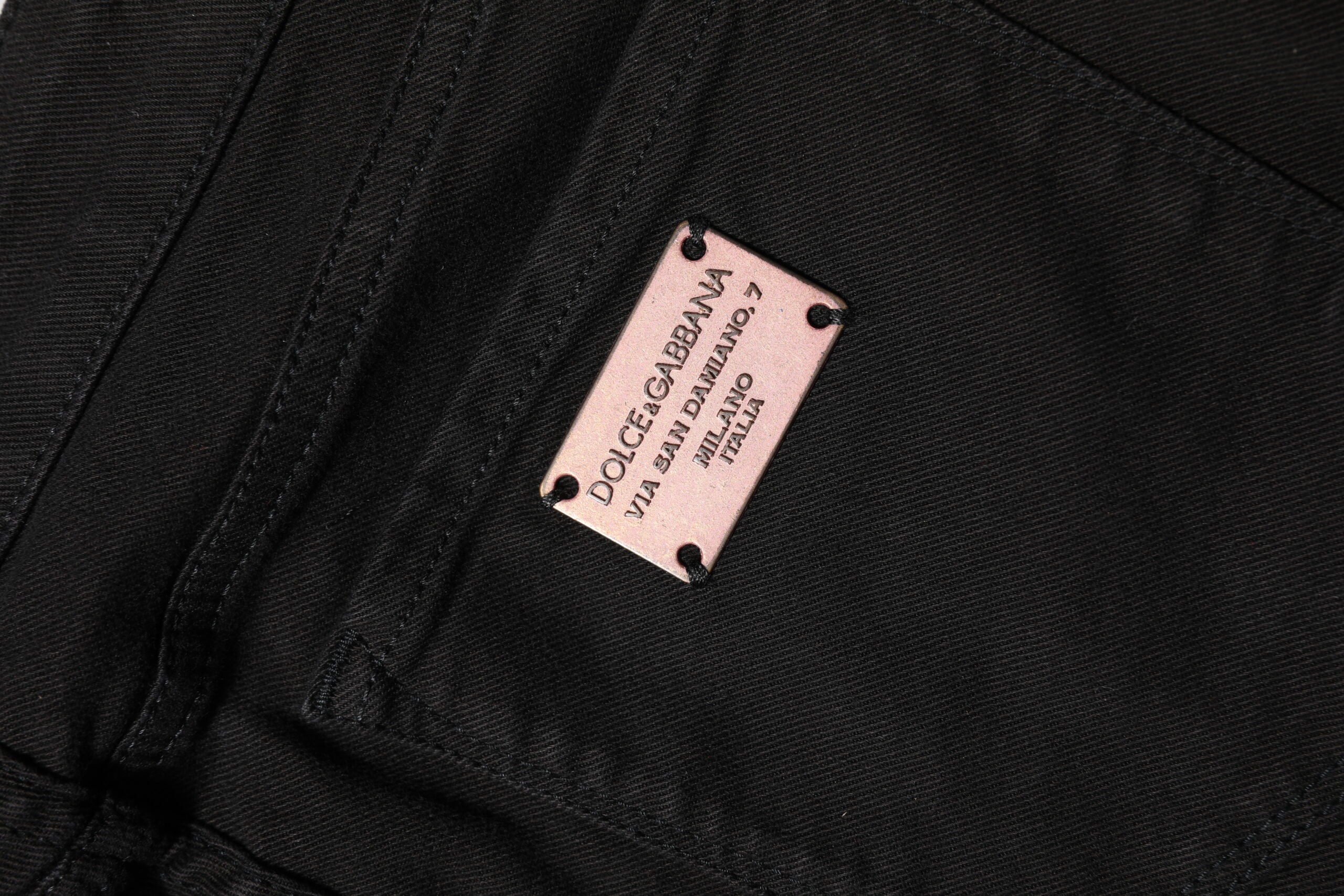 Svarta skinny jeans med medelhög midja i bomull 