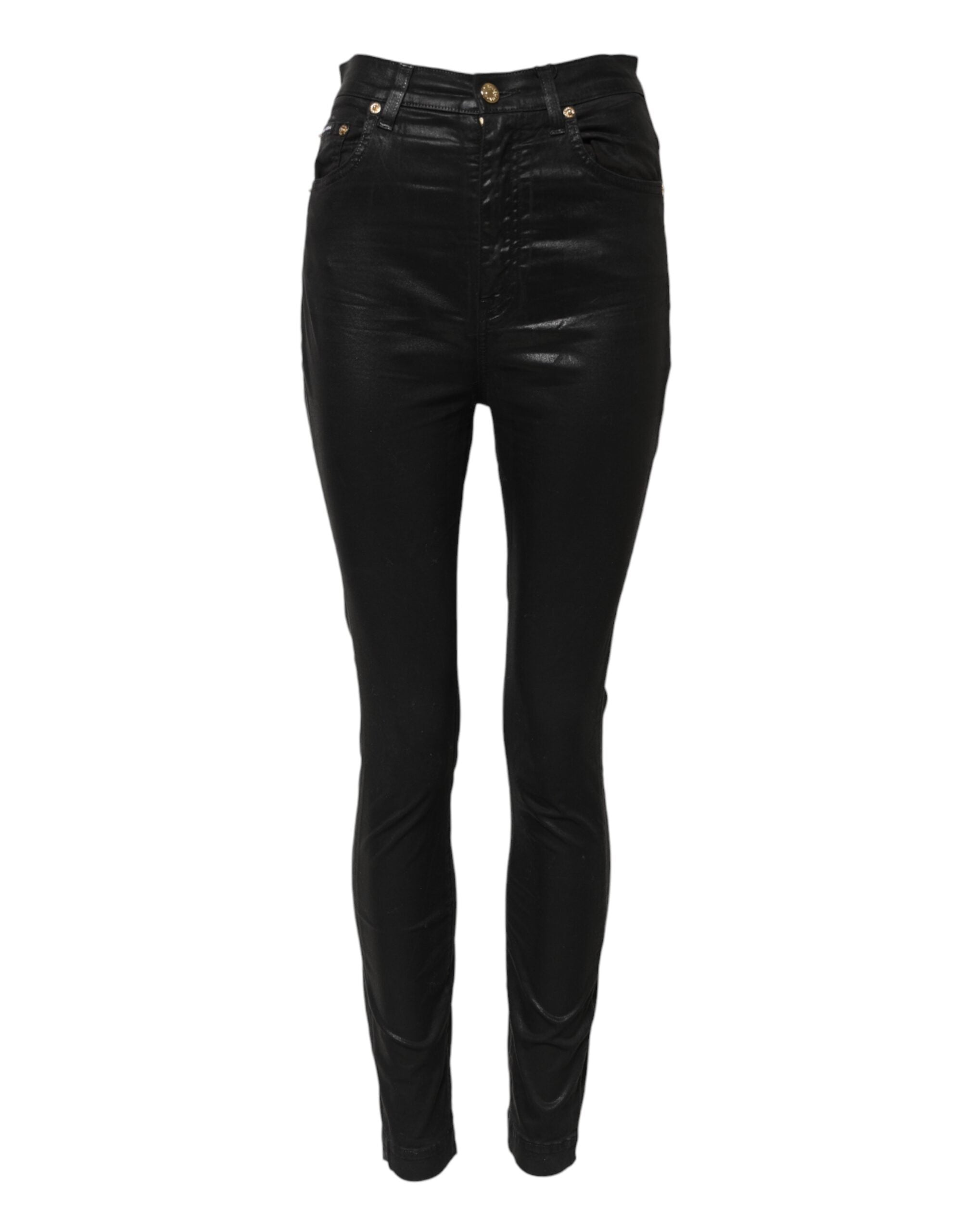 Svarta GRACE skinny jeans med hög midja 