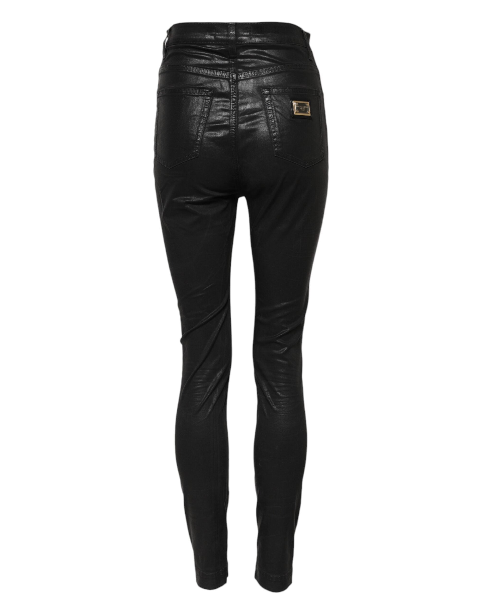 Svarta GRACE skinny jeans med hög midja 
