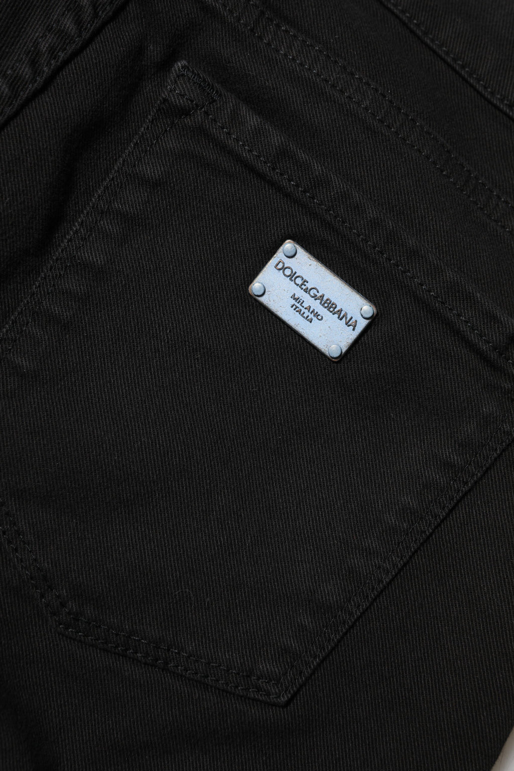 Svarte skinny jeans med mellomhøy midje og bomullslogo 