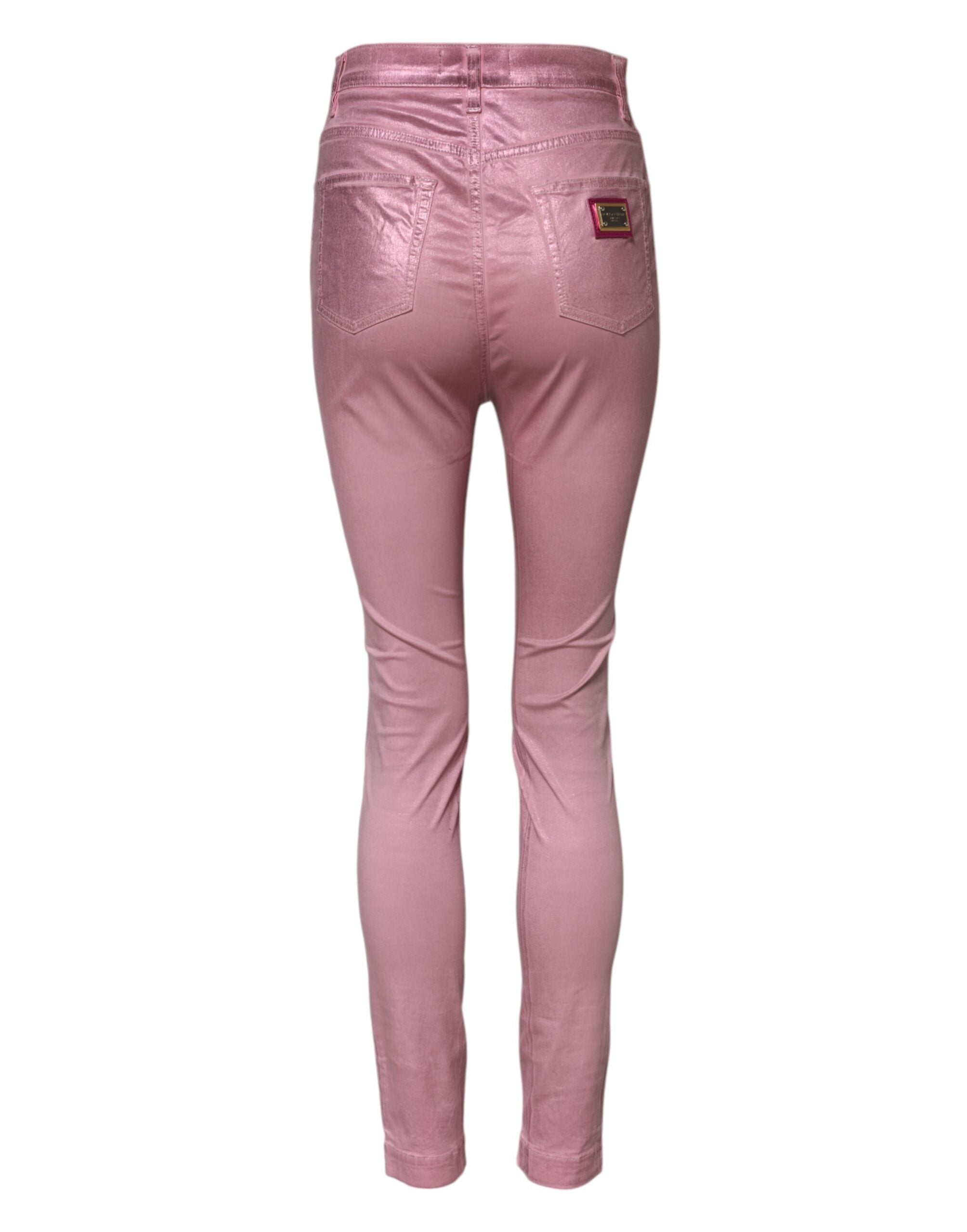 Rosa GRACE skinny denimjeans med høy midje 