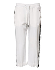 Dolce & Gabbana White Viscose Jogger Sweatpants Pants