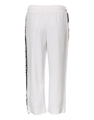 Dolce & Gabbana White Viscose Jogger Sweatpants Pants