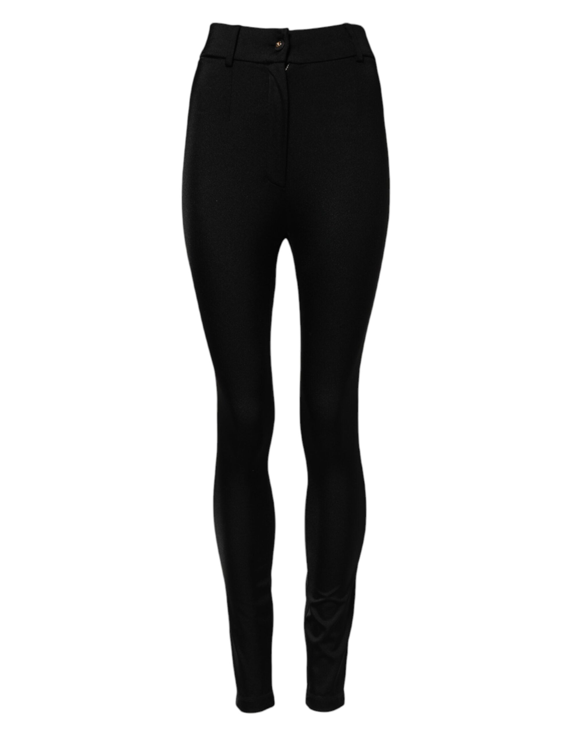 Svarte skinny leggingsbukser med høy midje 