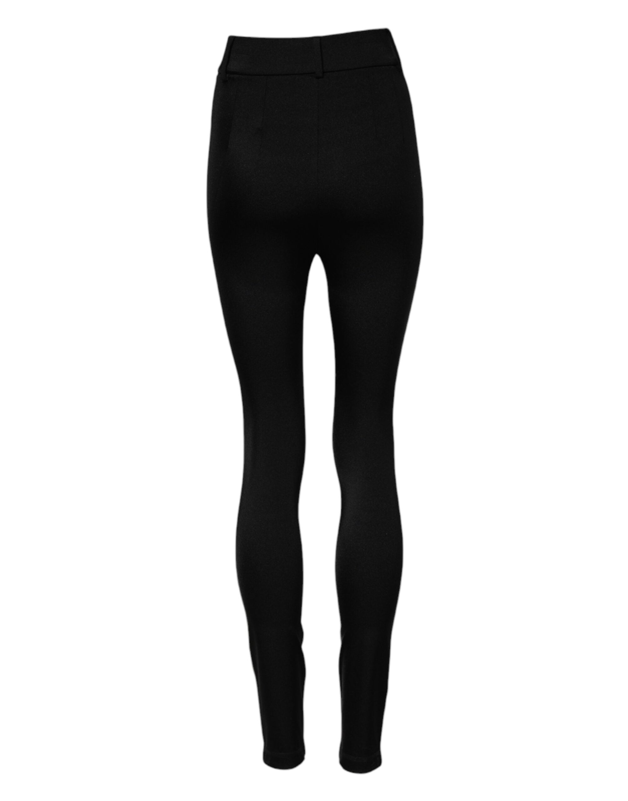 Svarte skinny leggingsbukser med høy midje 