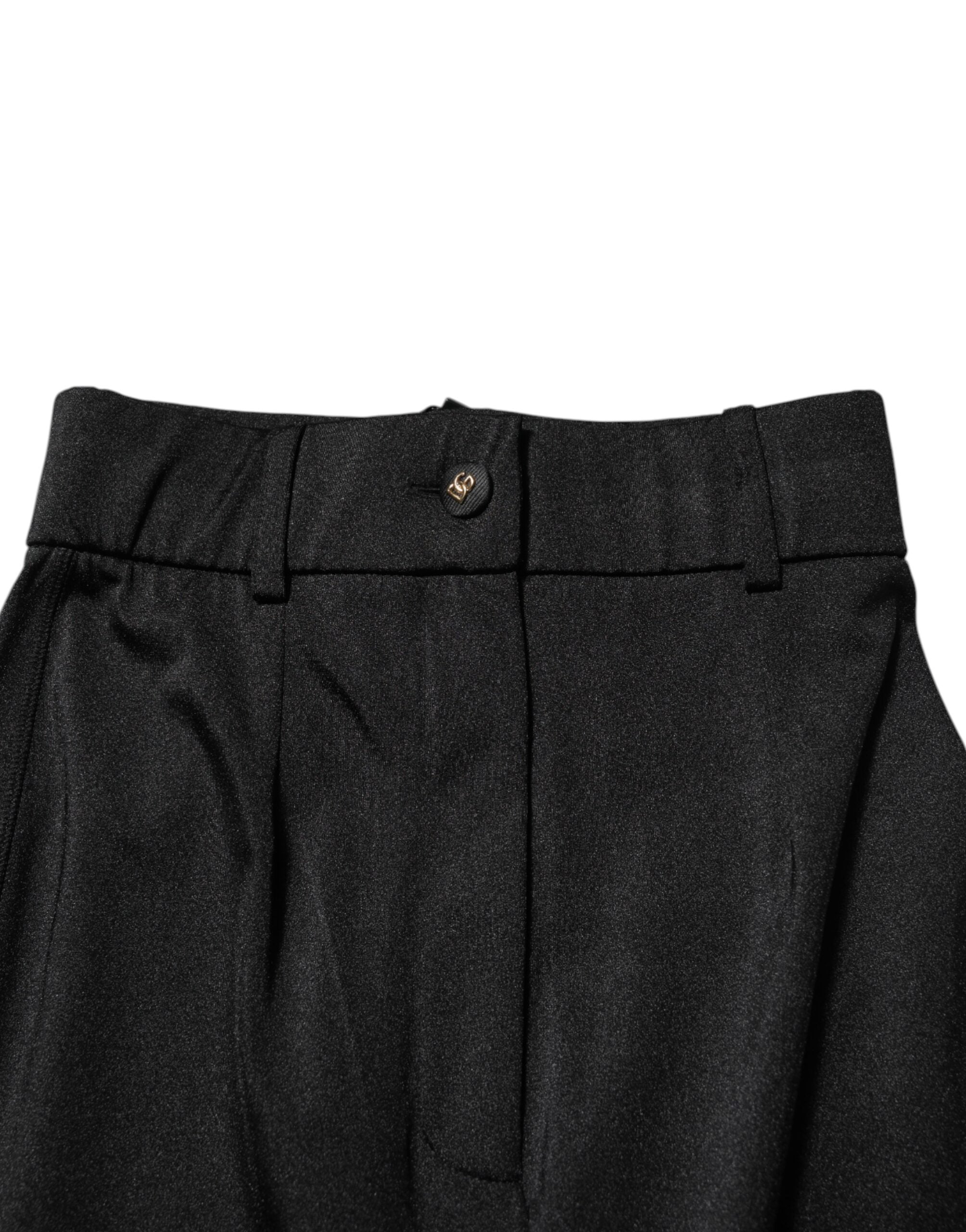 Svarte skinny leggingsbukser med høy midje 