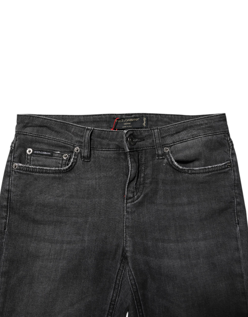 Svarte skinny jeans med lav midje i bomull 