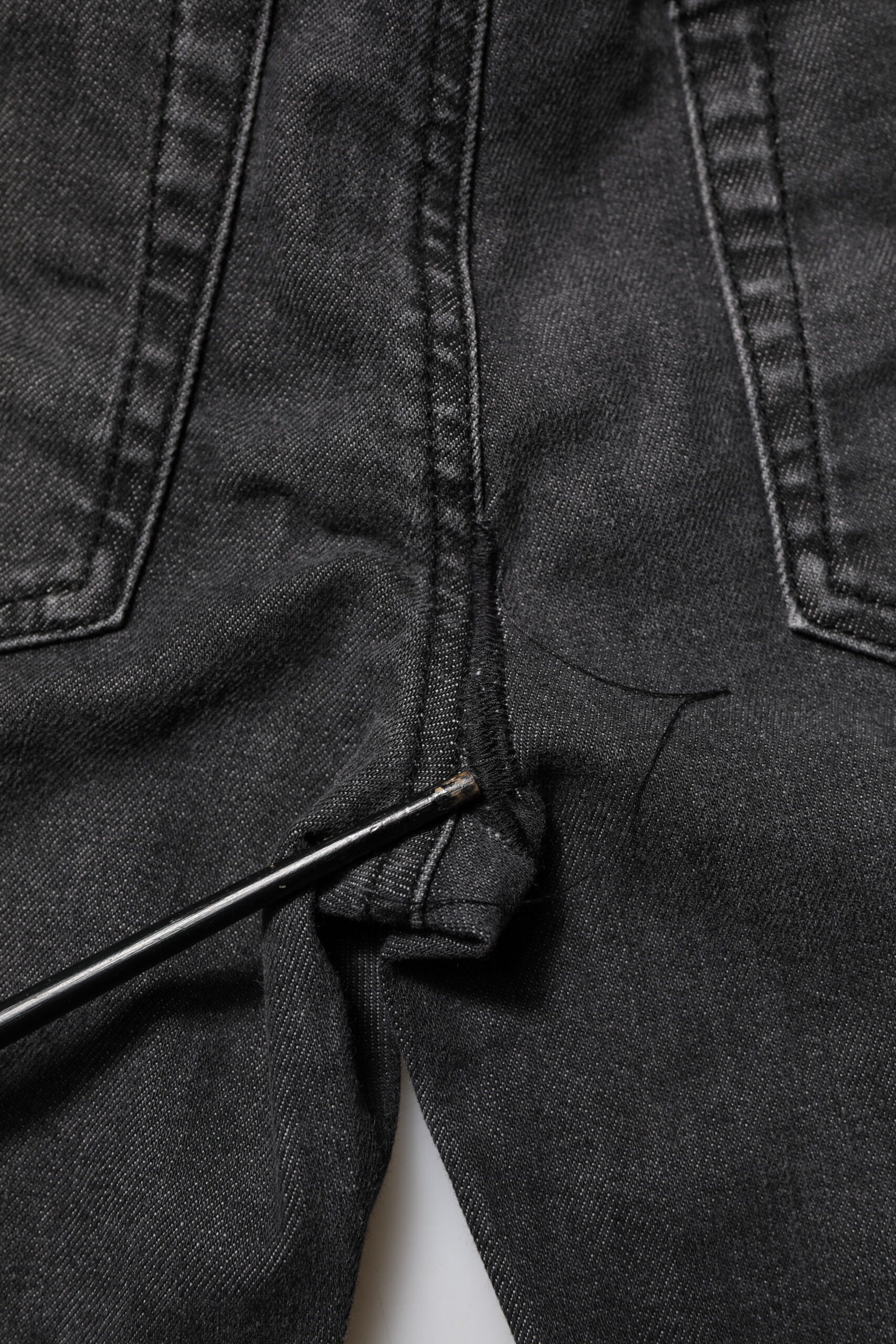 Svarte skinny jeans med lav midje i bomull 