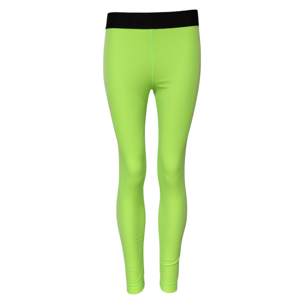 Grønne nylon slim fit leggingsbukser 