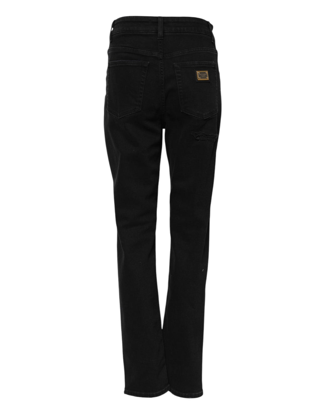 Svarte Boyfriend Bomull Flared Denim Jeans 