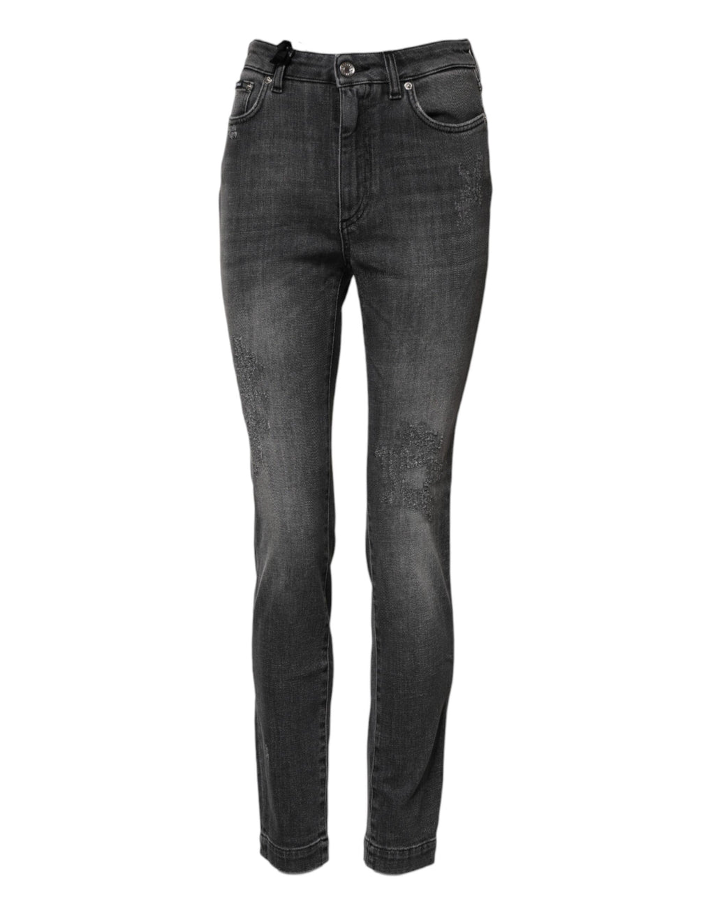 Mørkegrå AUDREY bomulls skinny denimjeans 
