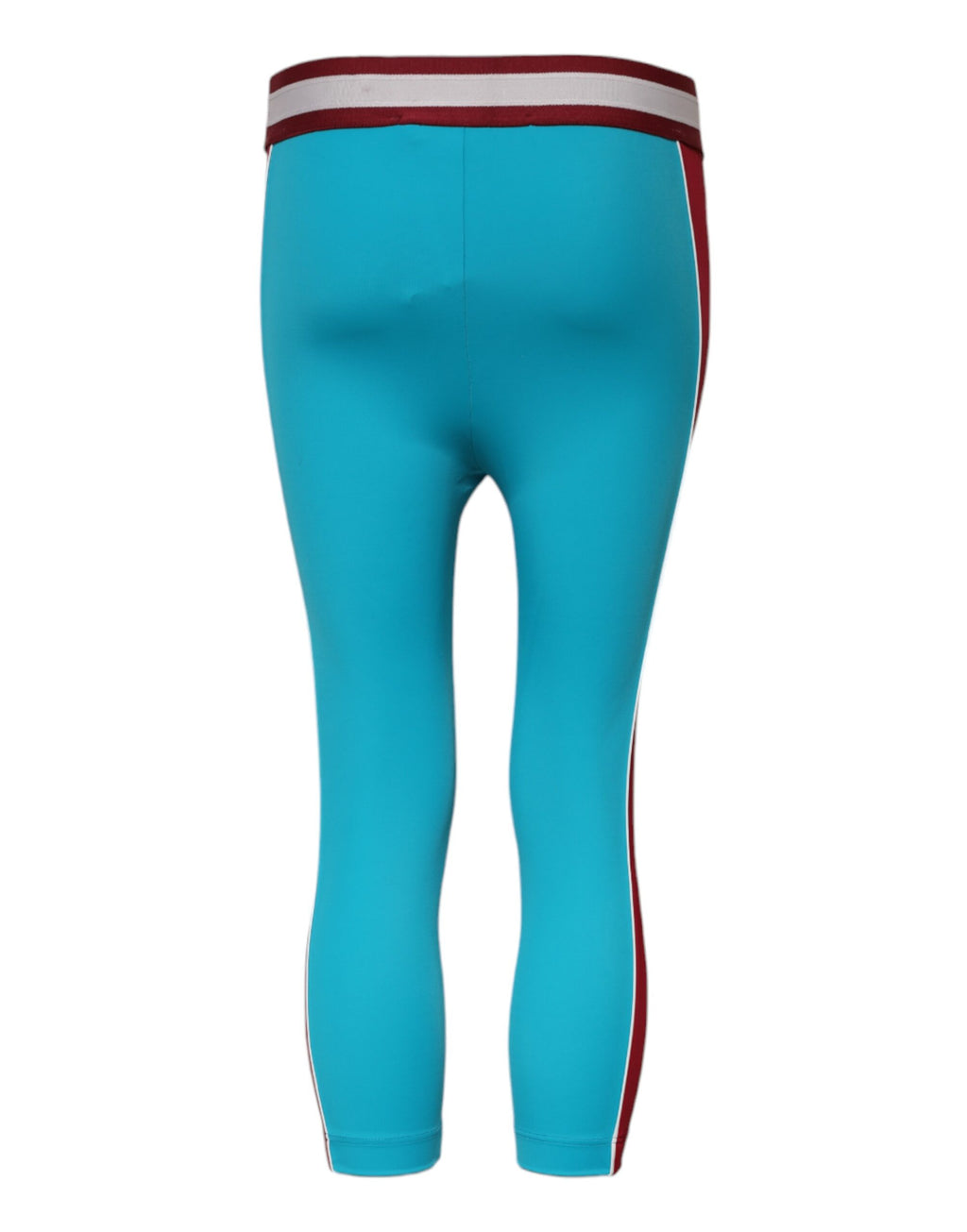 Blå nylon slim fit cropped leggingsbukser 