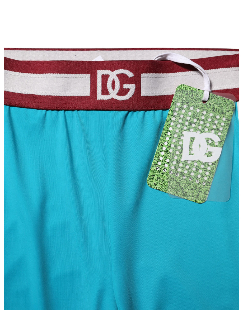 Blå nylon slim fit cropped leggingsbukser 
